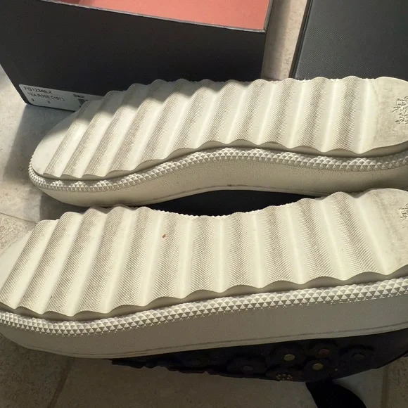 Coach Black Tea Rose Sneakers - Picture 2 of 10